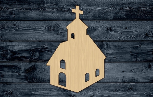 Church Religion House Faith God Christian Jesus Wood Cutout Shape Silhouette Blank Unpainted Sign 1/4 inch thick