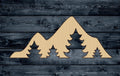 Mountains Pine Tree Peak Landscape Nature Wood Cutout Shape Blank Unpainted Sign 1/4 inch thick