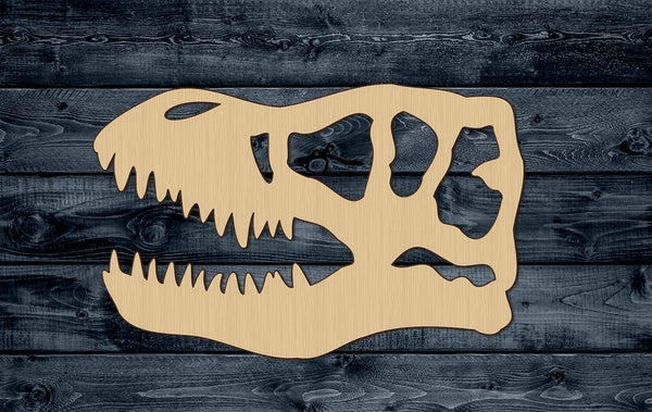 Dinosaur Fossil Jurassic Head Bone Wood Cutout Shape Silhouette Blank Unpainted Sign 1/4 inch thick