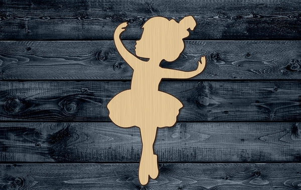 Ballet Ballerina Girl Baby Tutu Wood Cutout Shape Silhouette Blank Unpainted Sign 1/4 inch thick