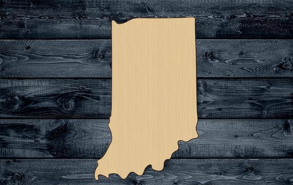 Indiana State Wood Cutout Shape Silhouette Blank Unpainted Sign 1/4 inch thick