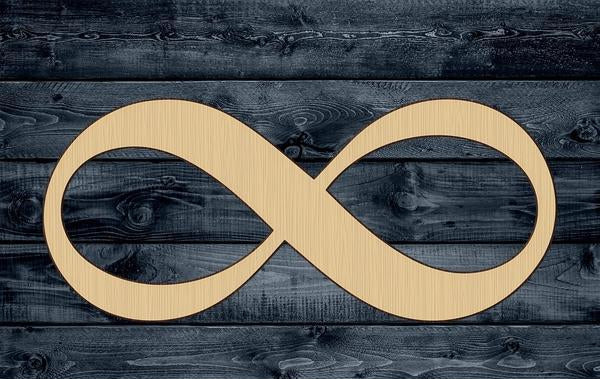 InfinitySymbol Wood Cutout Shape Contour Unpainted Sign 1/4 inch thick