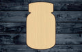 Jar Mason Shape Silhouette Blank Unpainted Wood Cutout Sign 1/4 inch thick