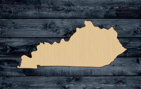 Kentucky State Wood Cutout Shape Silhouette Blank Unpainted Sign 1/4 inch thick