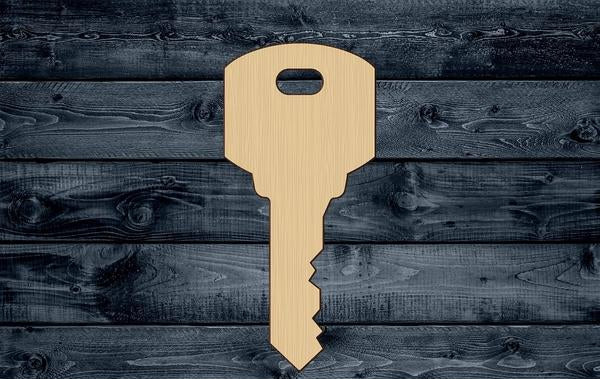 Key Door Lock Wood Cutout Shape Silhouette Blank Unpainted Sign 1/4 inch thick