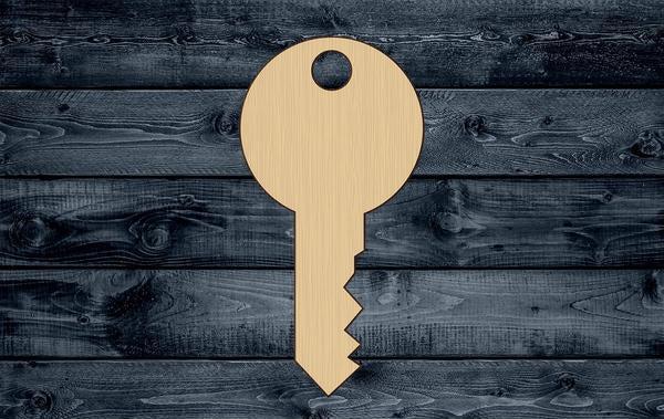 Key Door Lock Wood Cutout Shape Silhouette Blank Unpainted Sign 1/4 inch thick