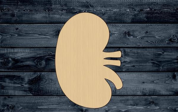 Kidney Organ Anatomy Wood Cutout Shape Silhouette Blank Unpainted Sign 1/4 inch thick