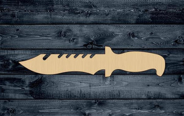 Knife Fight Hunting Weapon Wood Cutout Silhouette Blank Unpainted Sign 1/4 inch thick