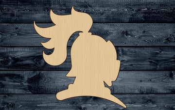 Knight Helmet Wood Cutout Shape Silhouette Blank Unpainted Sign 1/4 inch thick