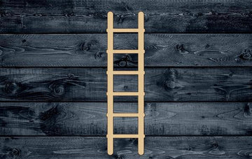 Ladder Extent Shape Silhouette Blank Unpainted Wood Cutout Sign 1/4 inch thick