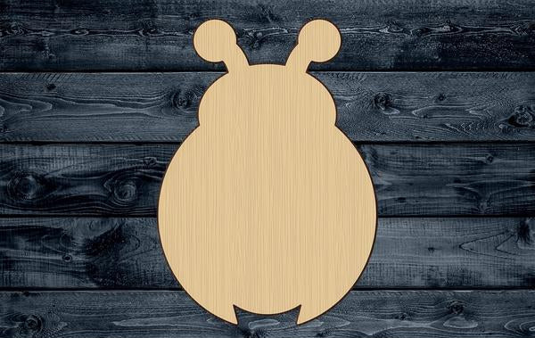 Ladybug Spring Beetle Wood Cutout Shape Silhouette Blank Unpainted Sign 1/4 inch thick