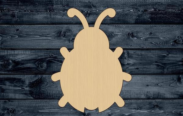 Ladybug Spring Insect Wood Cutout Shape Silhouette Blank Unpainted Sign 1/4 inch thick