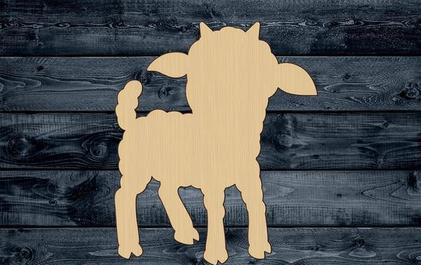 Lamb Baby Sheep Wood Cutout Silhouette Blank Unpainted Sign 1/4 inch thick