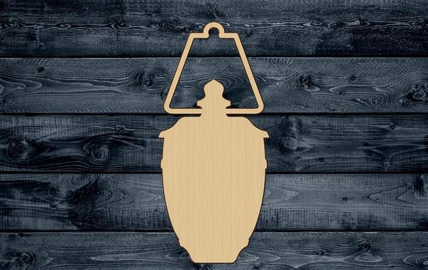Lantern Lamp Wood Cutout Shape Silhouette Blank Unpainted Sign 1/4 inch thick