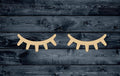 Lashes Eyelashes Eyes Wood Cutout Shape Blank Set of 2 (Left & Right) Sign 1/4 inch thick