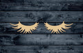 Lashes Eyelashes Eyes Wood Cutout Shape Blank Set of 2 (Left & Right) Sign 1/4 inch thick