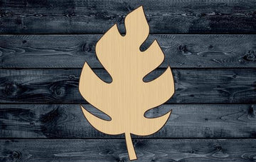 Leaf Jungle Wood Cutout Shape Silhouette Blank Unpainted 1/4 inch thick