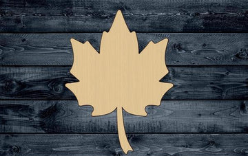 Leaf Maple Wood Cutout Shape Silhouette Blank Unpainted Sign 1/4 inch thick