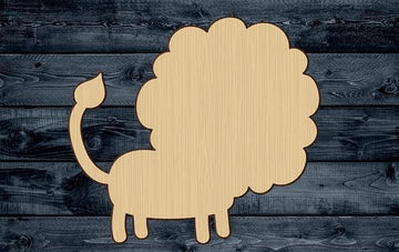Lion Baby Toy Wood Cutout Shape Silhouette Blank Unpainted Sign 1/4 inch thick