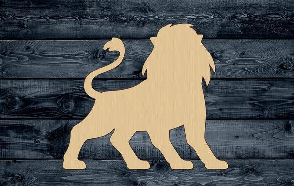 Lion Rage Roar Wood Cutout Shape Silhouette Blank Unpainted Sign 1/4 inch thick