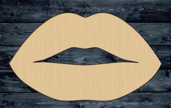 Lips Beauty Salon Wood Cutout Cosmetics Lipstick Shape Blank Unpainted Sign 1/4 inch thick