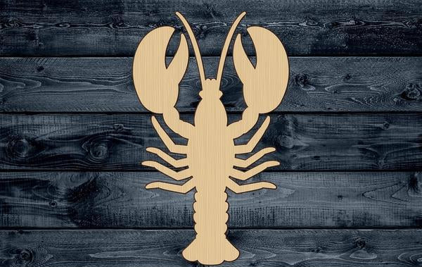 Lobster Crawfish Fish Beach Seafood Animal Wood Cutout Shape Silhouette Blank Unpainted Sign 1/4 inch thick