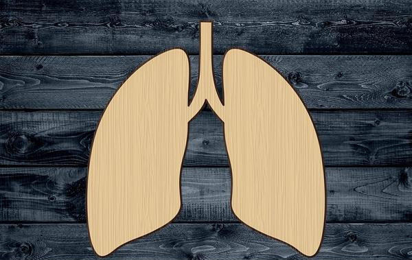 Lungs Anatomy Wood Cutout Shape Silhouette Blank Unpainted Sign 1/4 inch thick