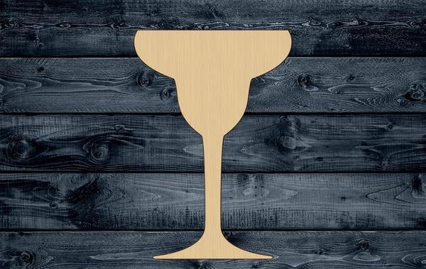 Margarita Glass Wood Cutout Shape Silhouette Blank Unpainted Sign 1/4 inch thick