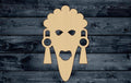 Mask African Wood Cutout Shape Silhouette Blank Unpainted Sign 1/4 inch thick