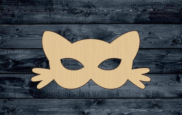 Mask Cat Carnival Wood Cutout Shape Silhouette Blank Unpainted Sign 1/4 inch thick