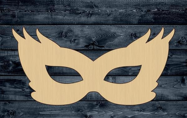 Mask Mardi Gras Party Shape Silhouette Blank Unpainted Wood Cutout Sign 1/4 inch thick