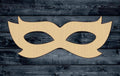 Mask Mardi Gras Party Shape Silhouette Blank Unpainted Wood Cutout Sign 1/4 inch thick