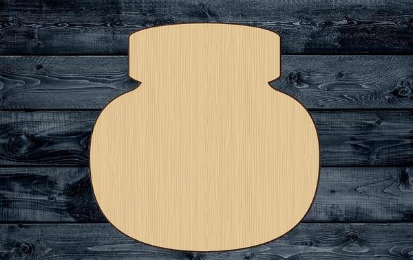 Mason Jar Wood Cutout Shape Silhouette Blank Unpainted Sign 1/4 inch thick