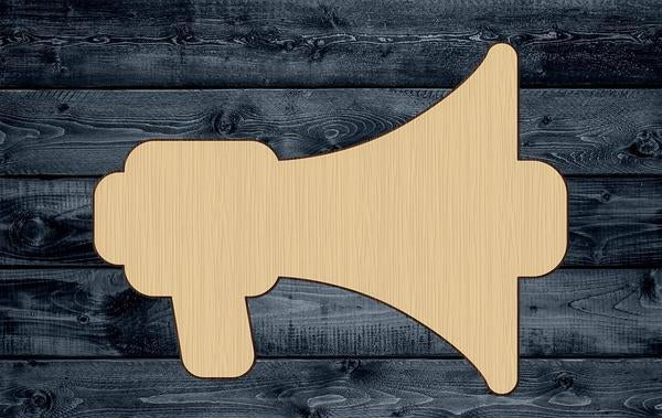 Megaphone Speaker Wood Cutout Shape Silhouette Blank Unpainted Sign 1/4 inch thick