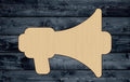 Megaphone Speaker Wood Cutout Shape Silhouette Blank Unpainted Sign 1/4 inch thick