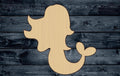 Mermaid Woman Girl Siren Ocean Sea Beach Tail Fish Wood Cutout Blank Unpainted Shape Sign 1/4 inch thick