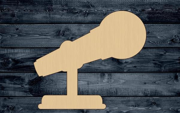 Microphone Mic Music Wood Cutout Silhouette Blank Unpainted Sign 1/4 inch thick