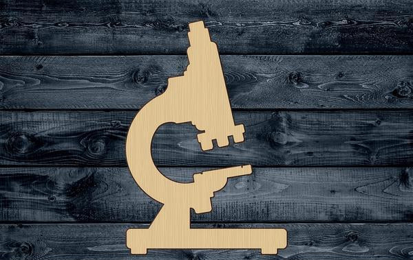 Microscope Biology Wood Cutout Shape Silhouette Blank Unpainted Sign 1/4 inch thick