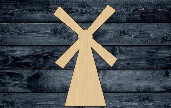 Mill Windmill Farm Wood Cutout Shape Silhouette Blank Unpainted Sign 1/4 inch thick