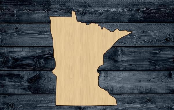 Minnesota State Wood Cutout Silhouette Blank Unpainted Sign 1/4 inch thick