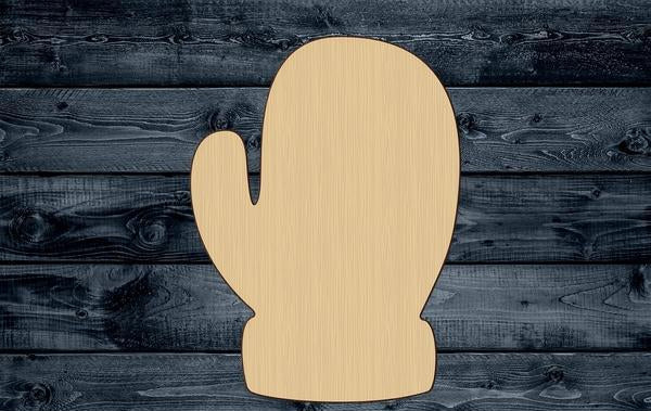 Mitten Glove Winter Wood Cutout Shape Silhouette Blank Unpainted Sign 1/4 inch thick