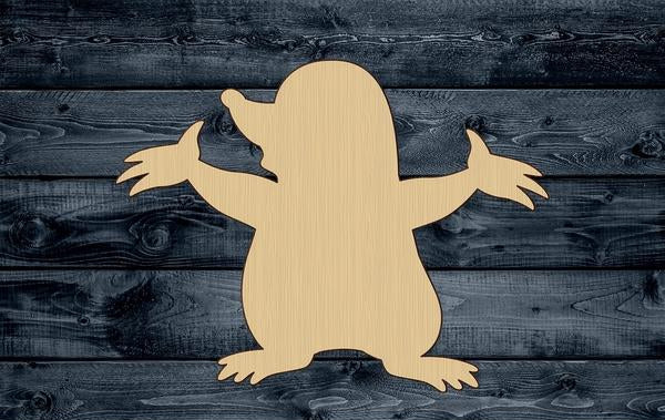 Mole Animal Wood Cutout Shape Silhouette Blank Unpainted Sign 1/4 inch thick