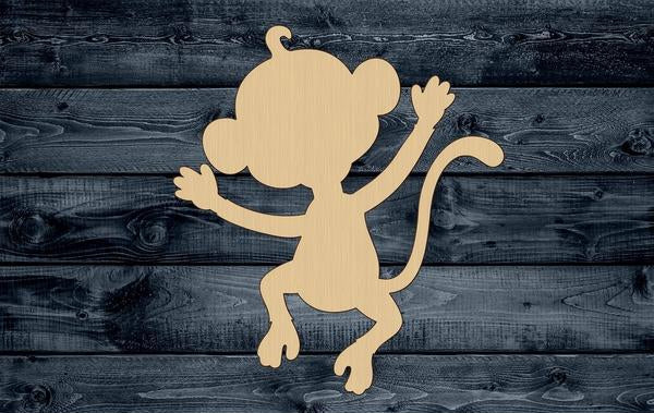 Monkey Ape Animal Wood Cutout Silhouette Blank Unpainted Sign 1/4 inch thick