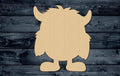Monster Fluffy Wood Cutout Garden Shape Silhouette Blank Unpainted Sign 1/4 inch thick