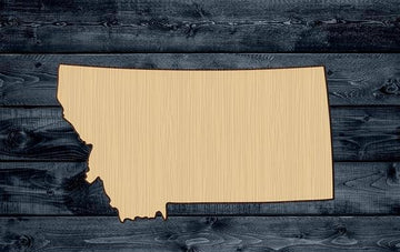 Montana State Wood Cutout Shape Silhouette Blank Unpainted Sign 1/4 inch thick