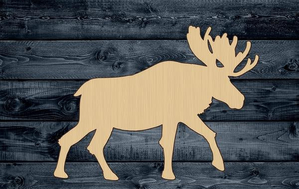 Moose Deer Elk Wood Cutout Shape Silhouette Blank Unpainted Sign 1/4 inch thick