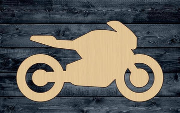 Motorcycle Bike Wood Cutout Shape Silhouette Blank Unpainted Sign 1/4 inch thick