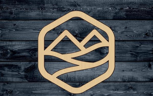 Mountain Summer Travel Wood Cutout Silhouette Blank Unpainted Sign 1/4 inch thick