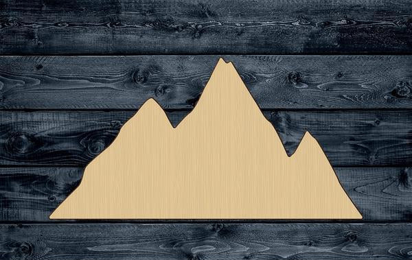 Mountains Peak Landscape Wood Cutout Shape Silhouette Blank Unpainted Sign 1/4 inch thick