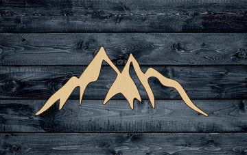 Mountains Peak Landscape Wood Cutout Shape Silhouette Blank Unpainted Sign 1/4 inch thick